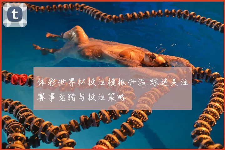 体彩世界杯投注模拟升温 球迷关注赛事竞猜与投注策略